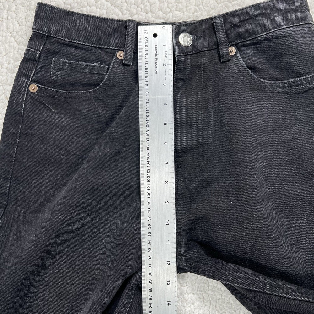 Zara Tapered Jeans Women's Size 26x28 Black Normcore Casual Everyday Distressed - Picture 9 of 10